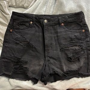 American Eagle denim cross waist mom short